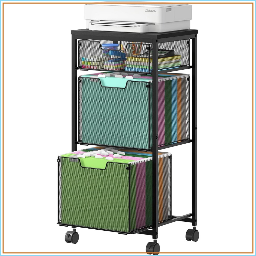 File Folder Hanging - Mobiele archiefkast met 3 laden voor