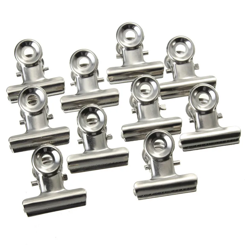 Binder Clip Assorted - Betaalbare 10 stuks zilverkleurige metalen kantoorpapier