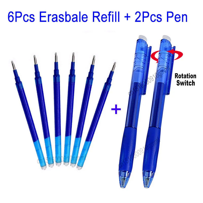 Gel Ink Pen Set - 6 + 2 stks/set 0.7MM Uitwisbare