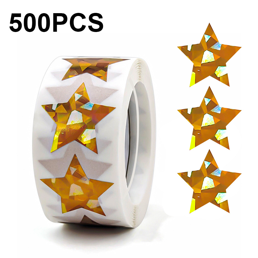 Sticker Label Roll - JCAC 500 stuks/rol 1 inch holografische