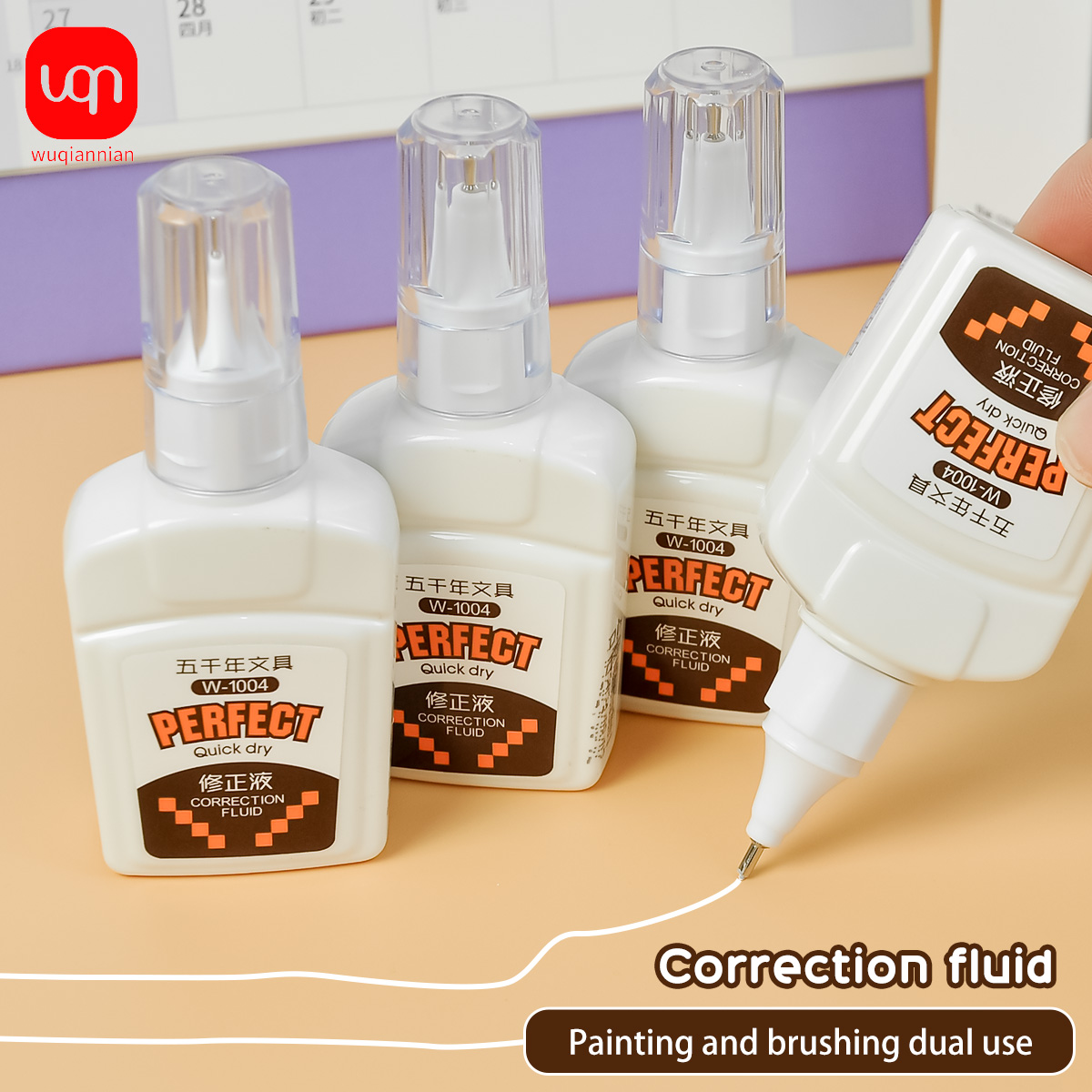 Correction Fluid White - WQN-3/6/12PCS18ml Correctievloeistof Draagbare Student Sneldrogende Vlekbestendige