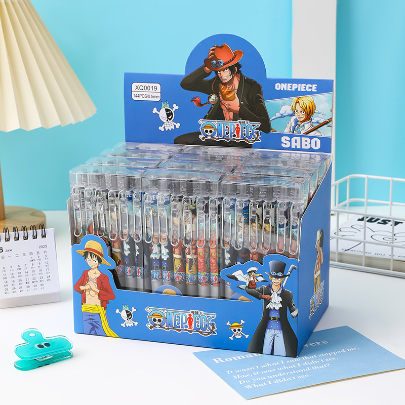 Gel Ink Pen Set - Anime Een Stuk 12/24 Stuks Zwarte