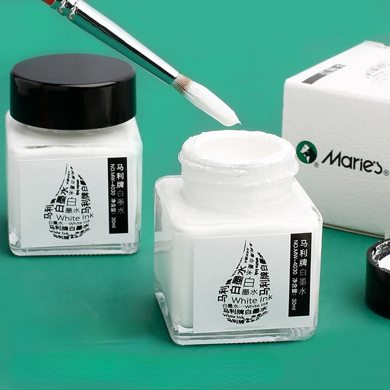Correction Fluid White - 30Ml Witte Inkt Hoogglans Aquarel Art