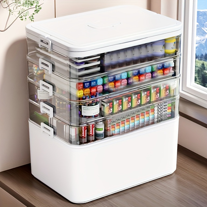 Is Stationery Office Supply - Multifunctionele meerlaagse opbergbox met handvat, grote/extra