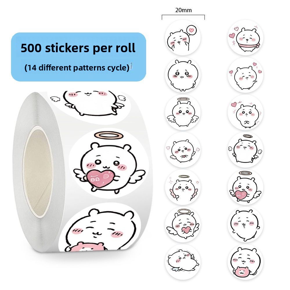 Sticker Label Roll - Jiyi Stickers Roll 500 Stuks Kawaii