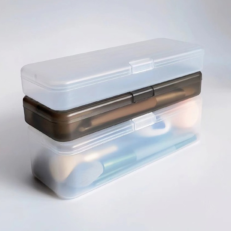 Stationery Supplier - 1PC transparante plastic cosmetische opbergdoos make-upborstel