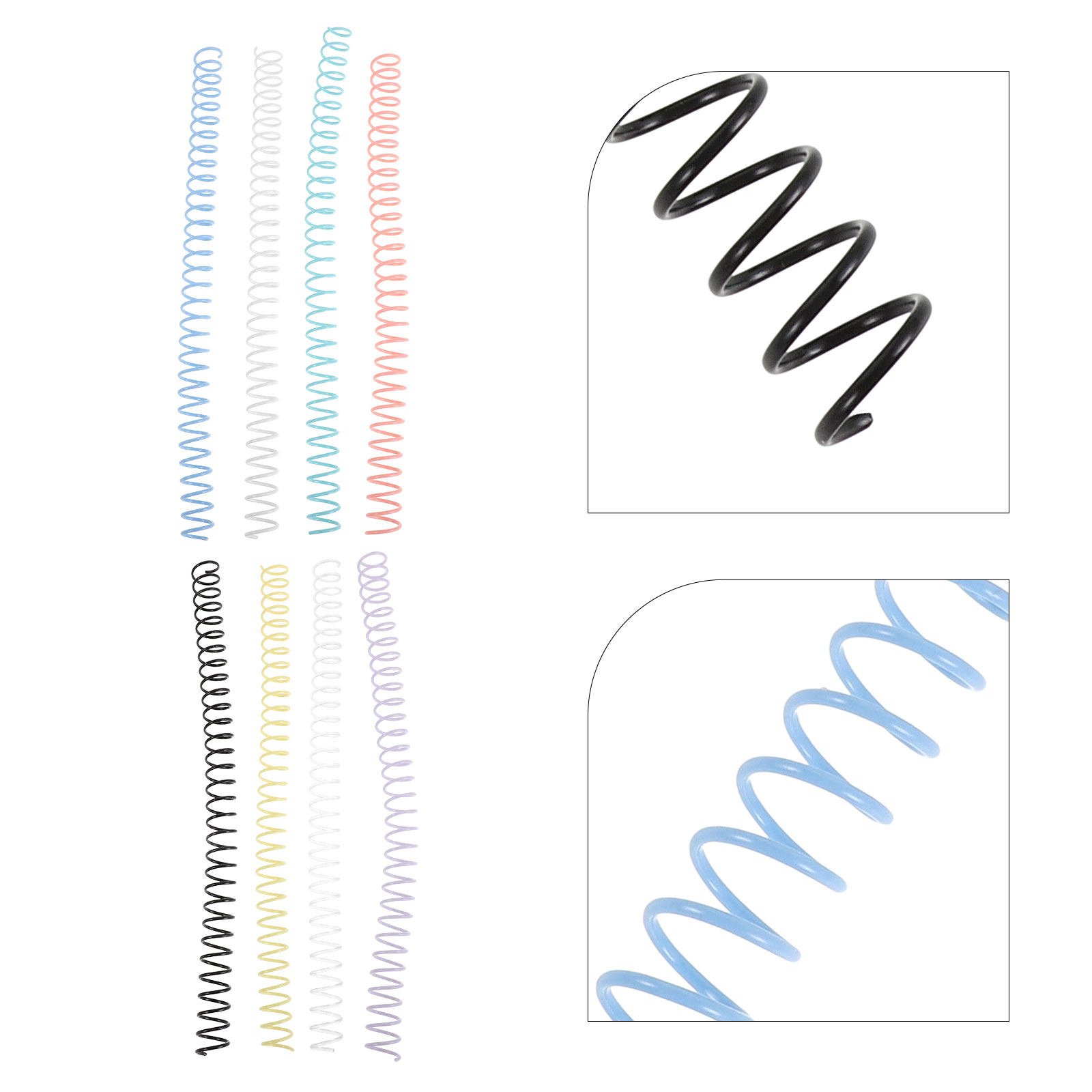 Binding Comb Plastic - 8 Stuks Spiraal Coil Binder Ringen