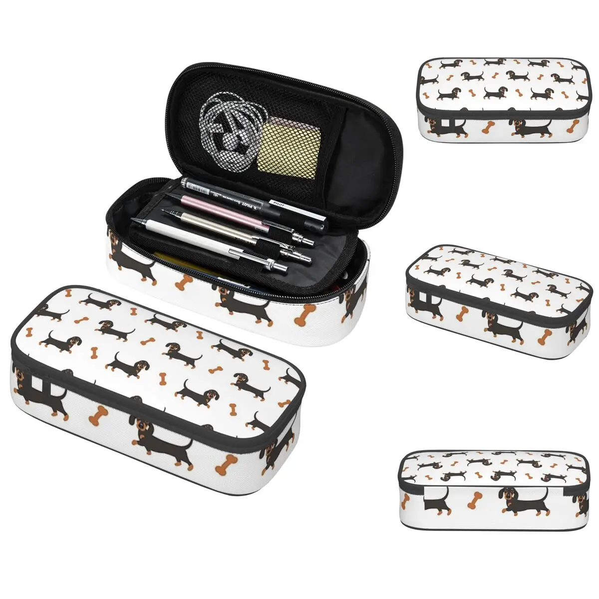Tan Stationery & Office Supply - Zwart en bruin teckel worsthond etui