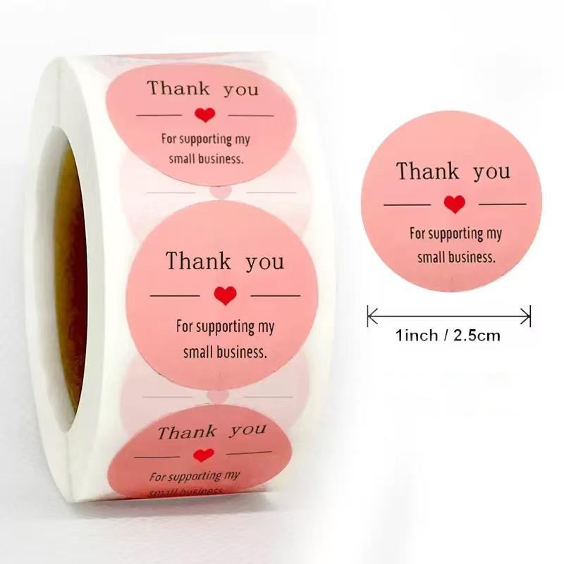 Sticker Label Roll - Bedankt voor het ondersteunen van mijn