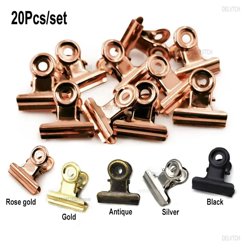 Binder Clip Assorted - 20 stks/set 21mm * 23mm Ronde
