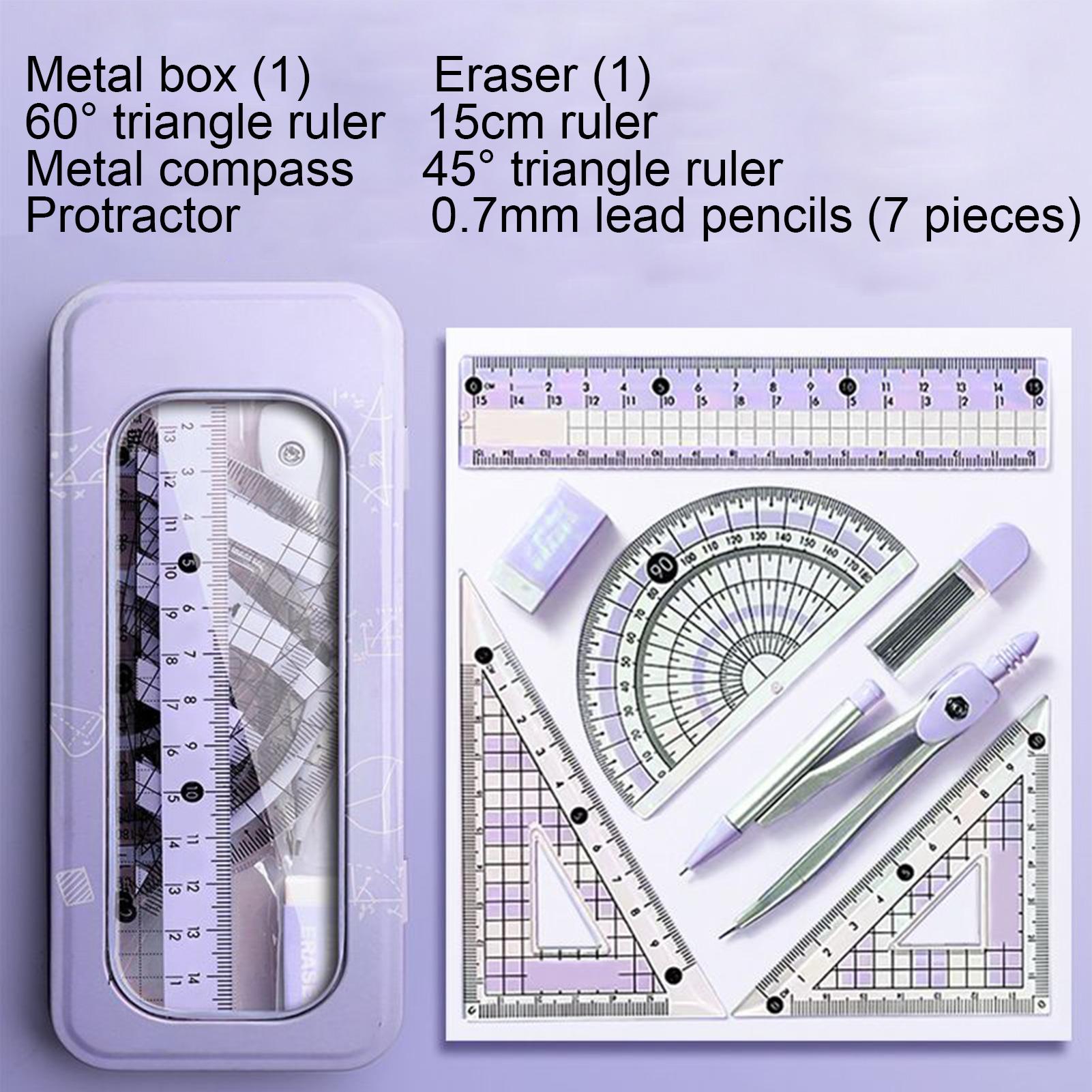 Compass Geometry Set - Geometrieset voor studenten Geometrie Liniaal Kompaskit