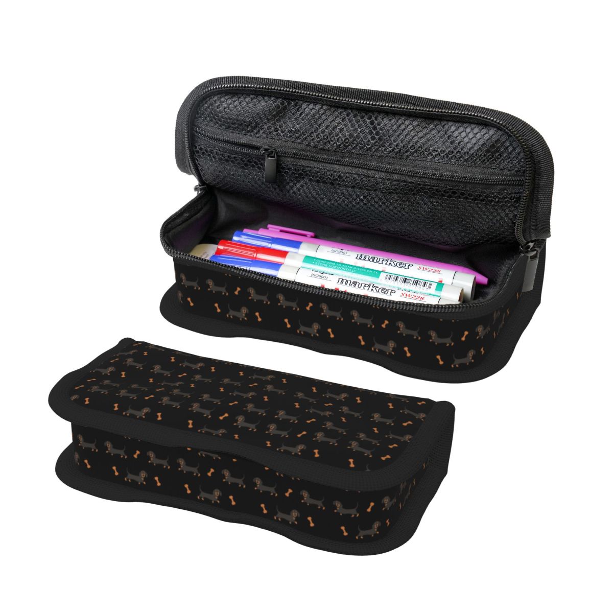 Tan Stationery & Office Supply - Zwart en bruin gekleurde teckel worsthond