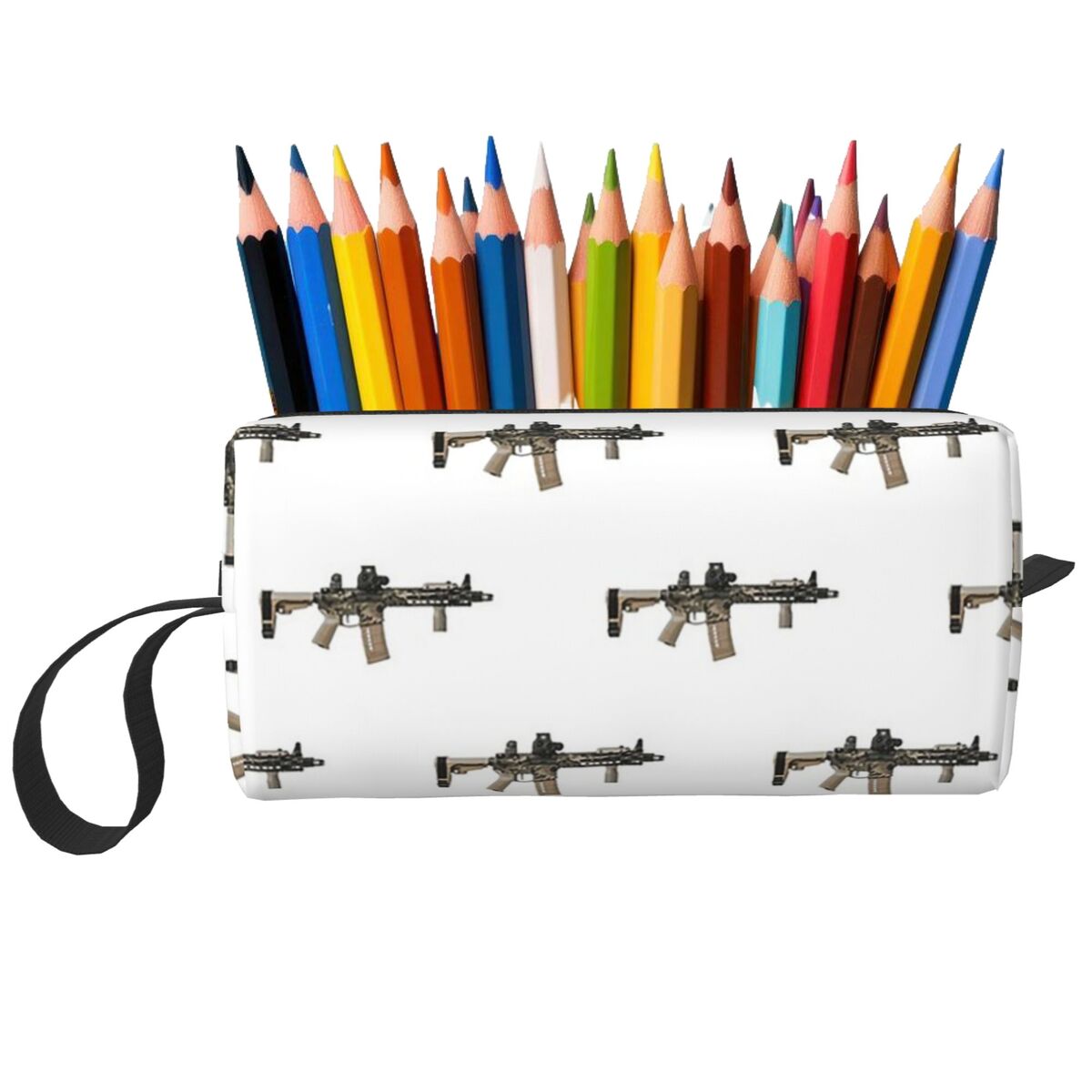Tan Stationery & Office Supply - AR-15 Tan Camo Gun Witte etui