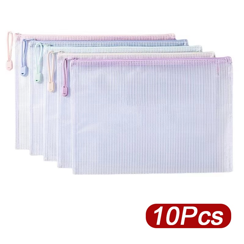 Stationery Warehouse - 5-30 Stuks Rits Mesh Tas A4/A5