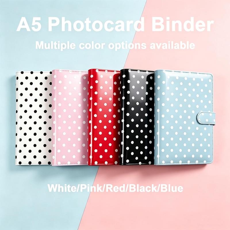 Notebook Dotted A5 - A5 Polka Dot 6-ring kaartenverzamelaar binder