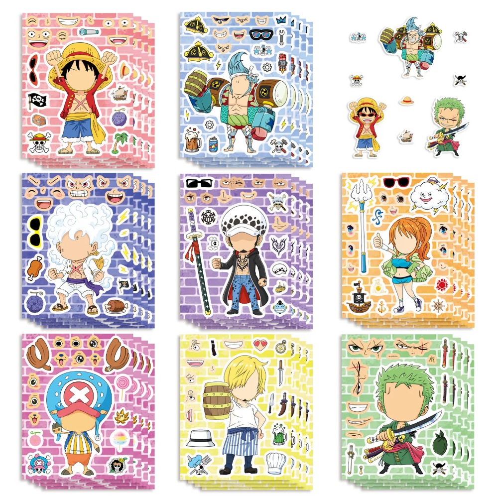 Memo Pad Sticky - 8/16/24 Vellen One Piece Luffy Kinderpuzzelstickers