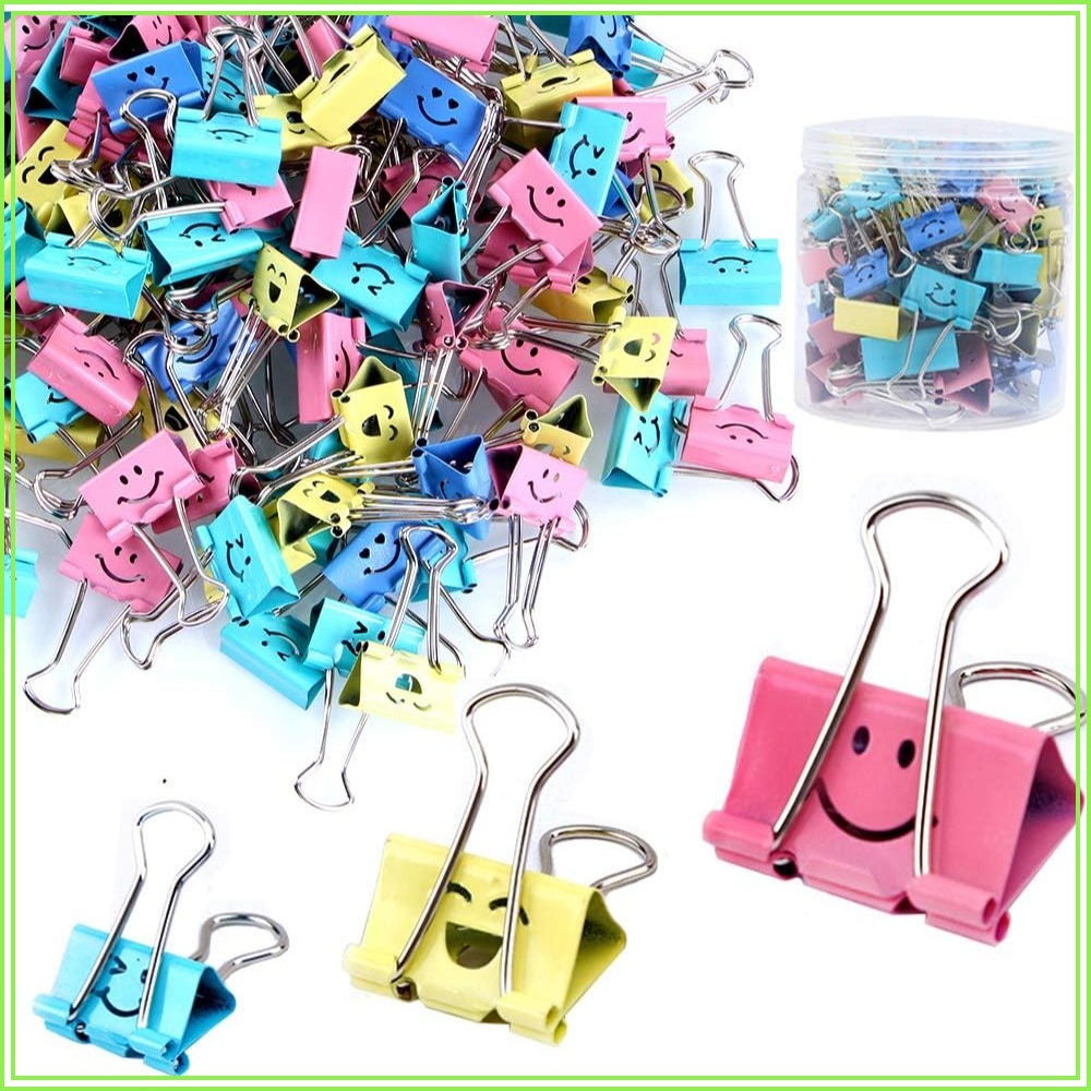 Binder Clip Assorted - 80 stuks diverse klemmen, schattige papierklemmen
