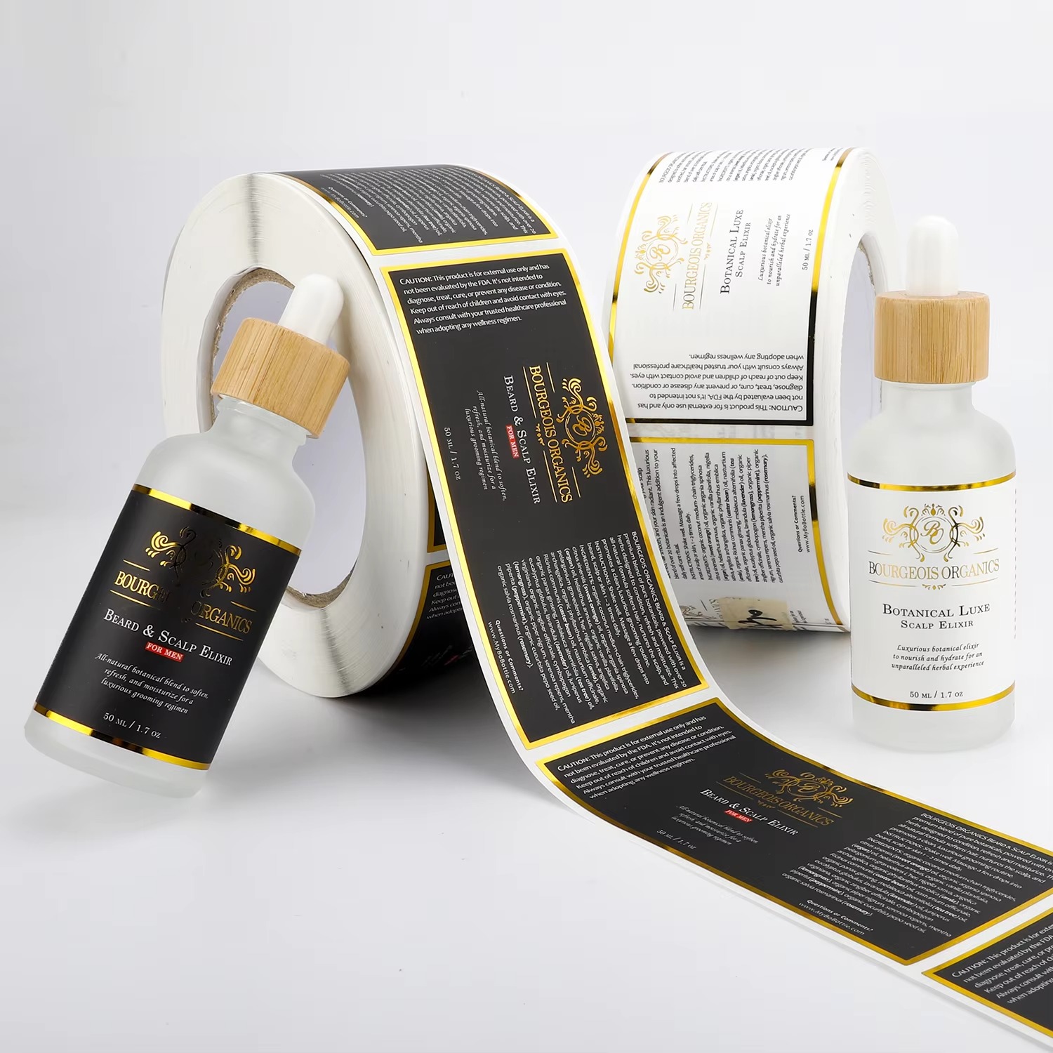 Sticker Label Roll - Op maat gemaakt waterdicht | Wit