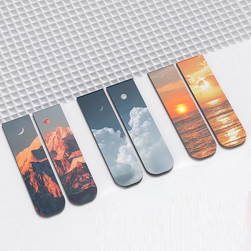 Paperclip Magnetic Set - 2 stks/set bladwijzers mooie natuurboekmarkeringen paginamarkeringen