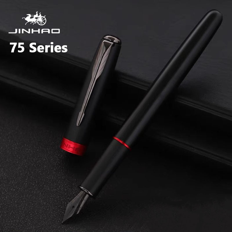 Office Stationery Supply Business - Jinhao 75 Metalen Vulpen Zwart/Zwart Rood