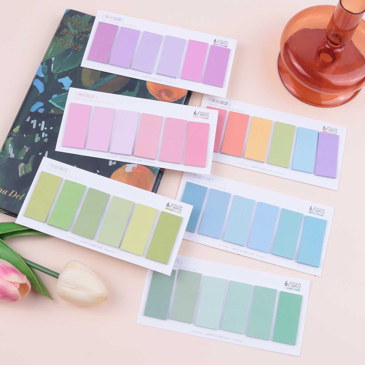 Office Stationery Supply List - 120 vellen plaknotities met liniaal voor