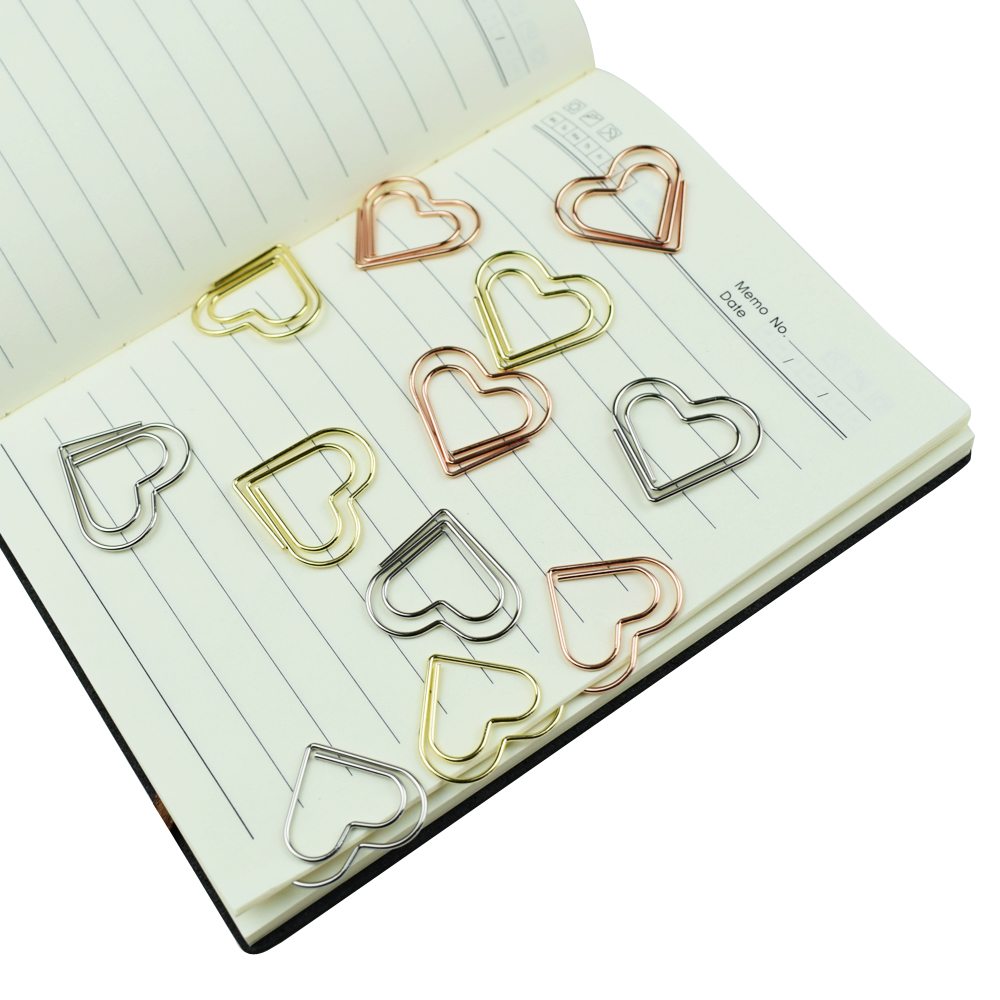 12-delige set hartvormige pape - Binder Clip Assorted recensie en prijs