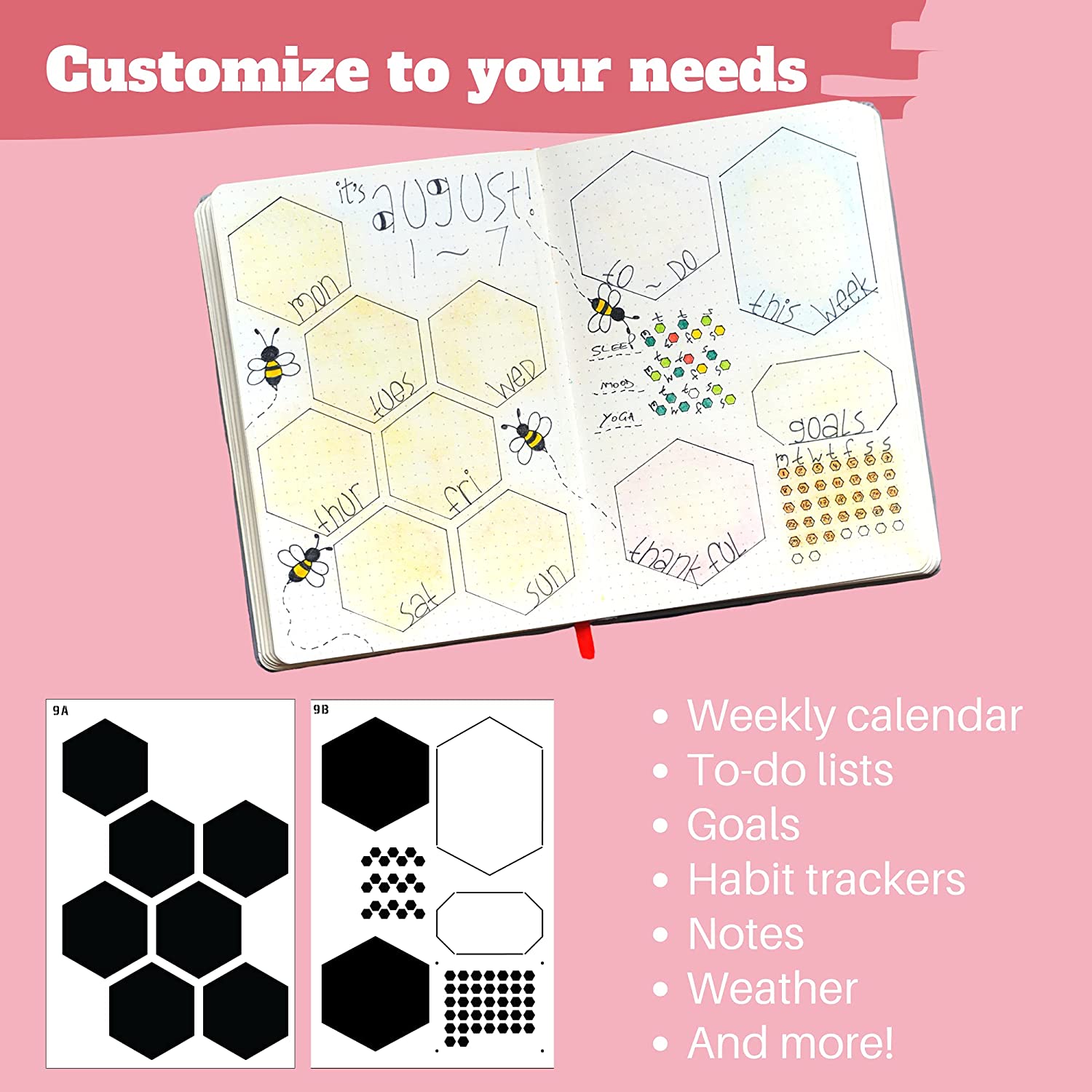6Pack Herbruikbare Plastic Wek - Notebook Dotted A5 recensie en prijs