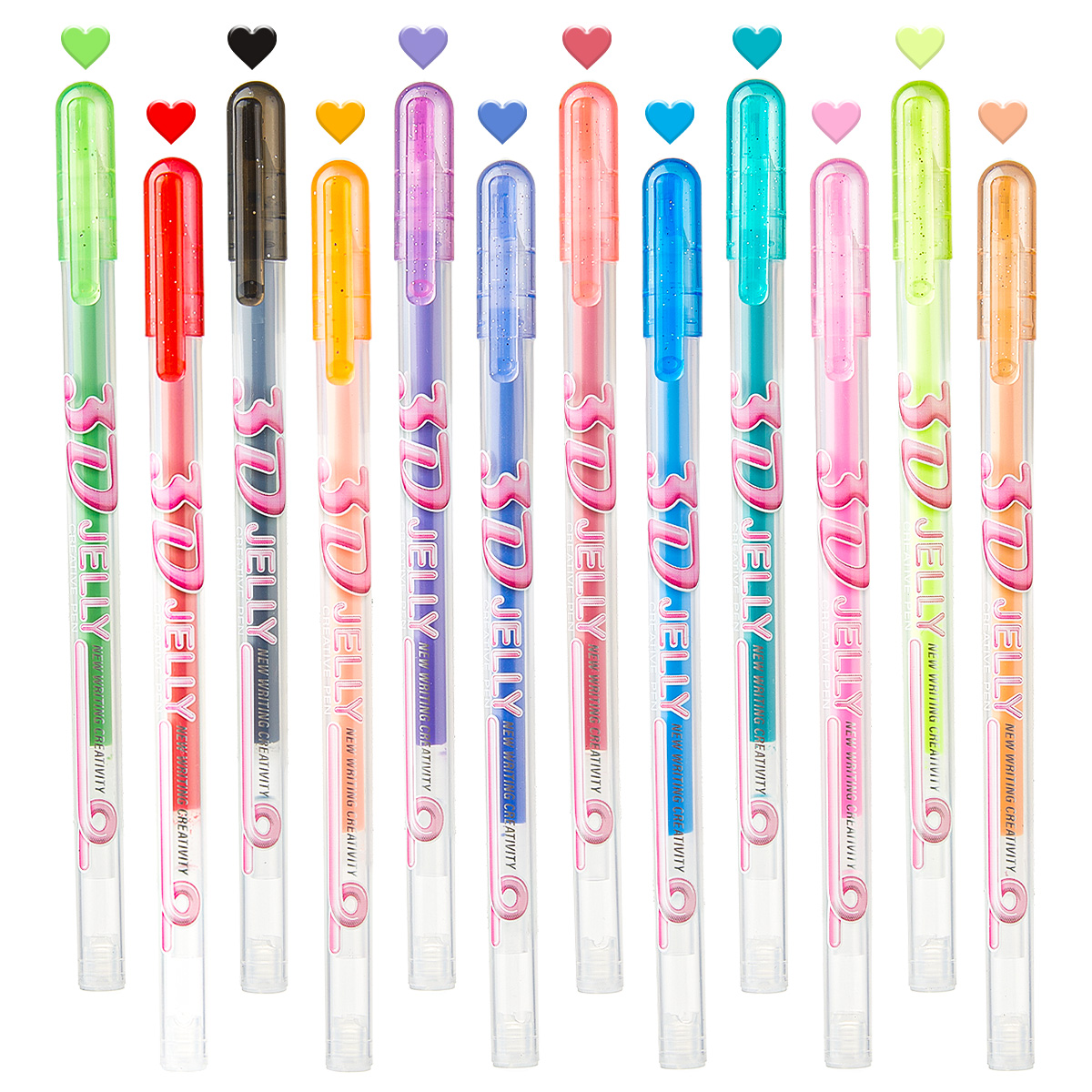 SHANDS 12-delige 3D Jelly gelp - Gel Ink Pen Set recensie en prijs