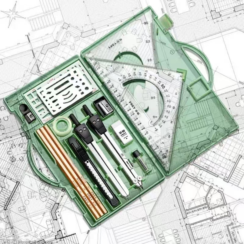 Tekenpakket Metalen linialen e - Compass Geometry Set recensie en prijs