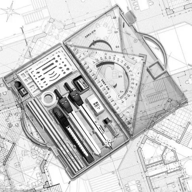 Tekenpakket Metalen linialen e - Compass Geometry Set recensie en prijs