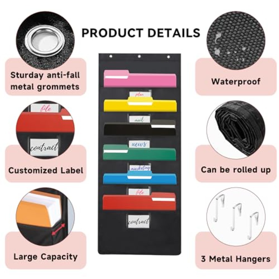 Zwarte hangende wandmap organi - File Folder Hanging recensie en prijs