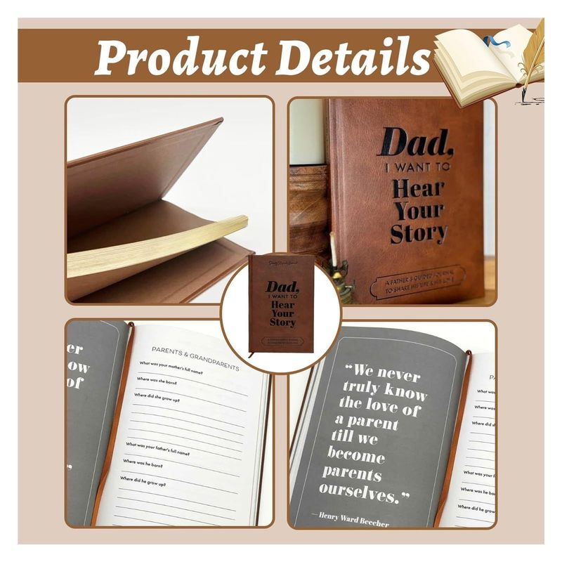 Papa, ik wil je verhaal horen  - Journal Leather Hardcover recensie en prijs