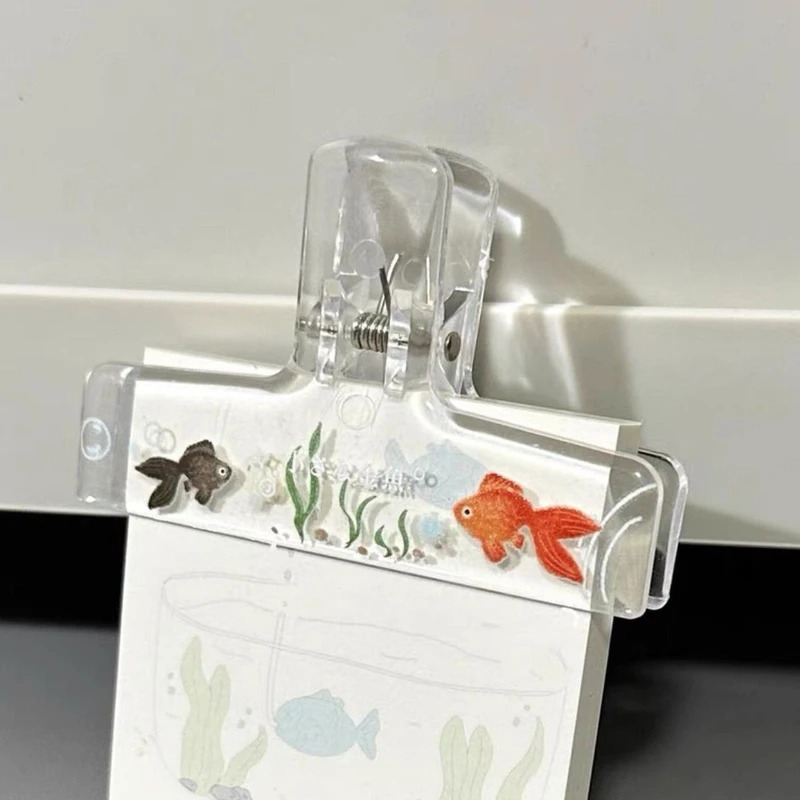 1PC Transparant Acryl Goudvis  - Binder Clip Assorted recensie en prijs