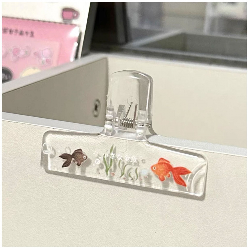 1PC Transparant Acryl Goudvis  - Binder Clip Assorted recensie en prijs