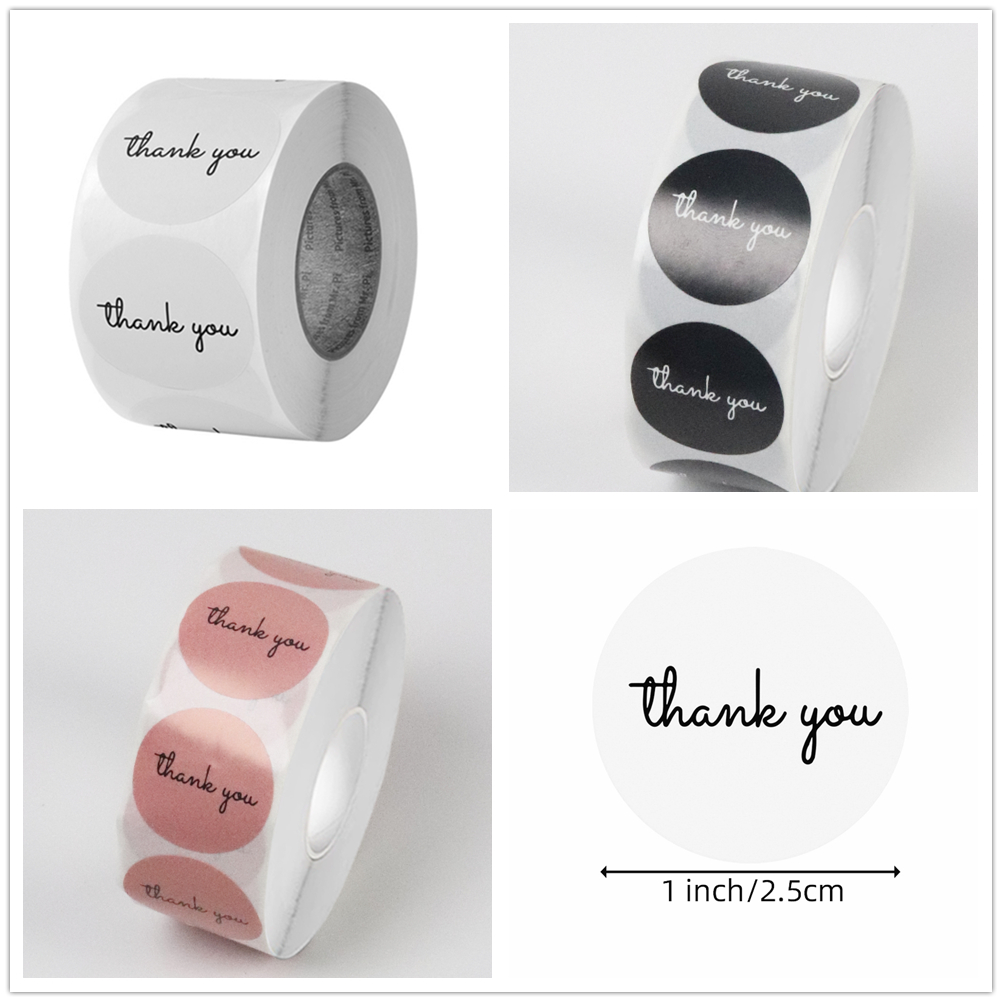 500 bedankstickers op rol 25 m - Sticker Label Roll recensie en prijs
