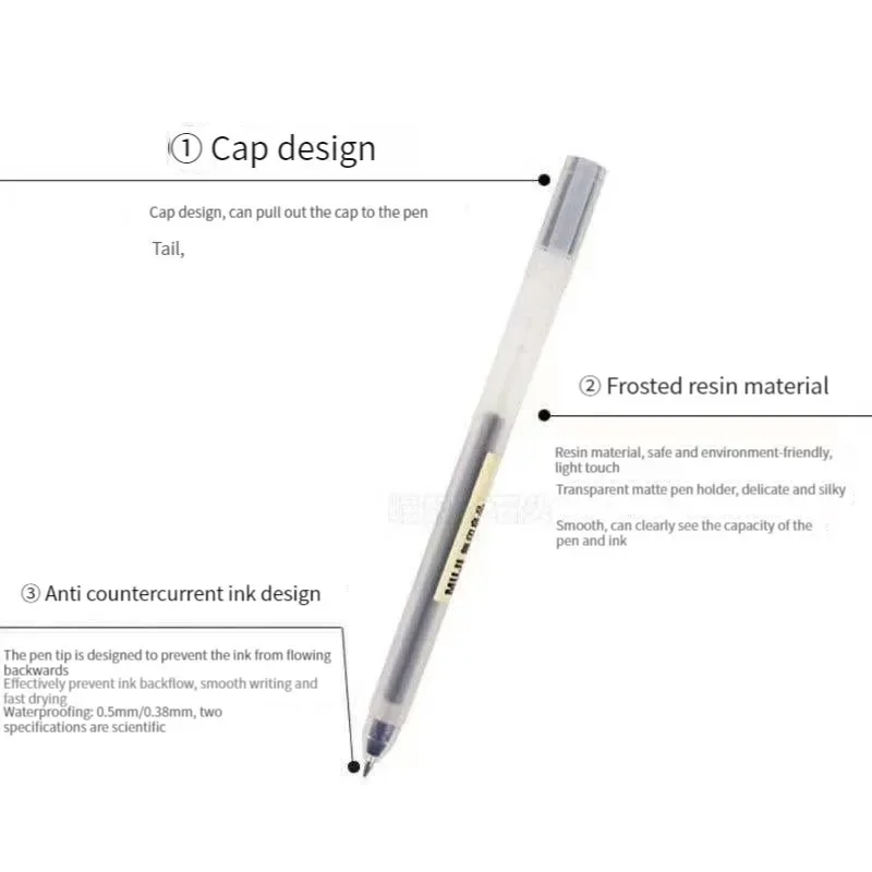 6/8 stks/set MUJIs Gel Pen Zwa - Gel Ink Pen Set recensie en prijs