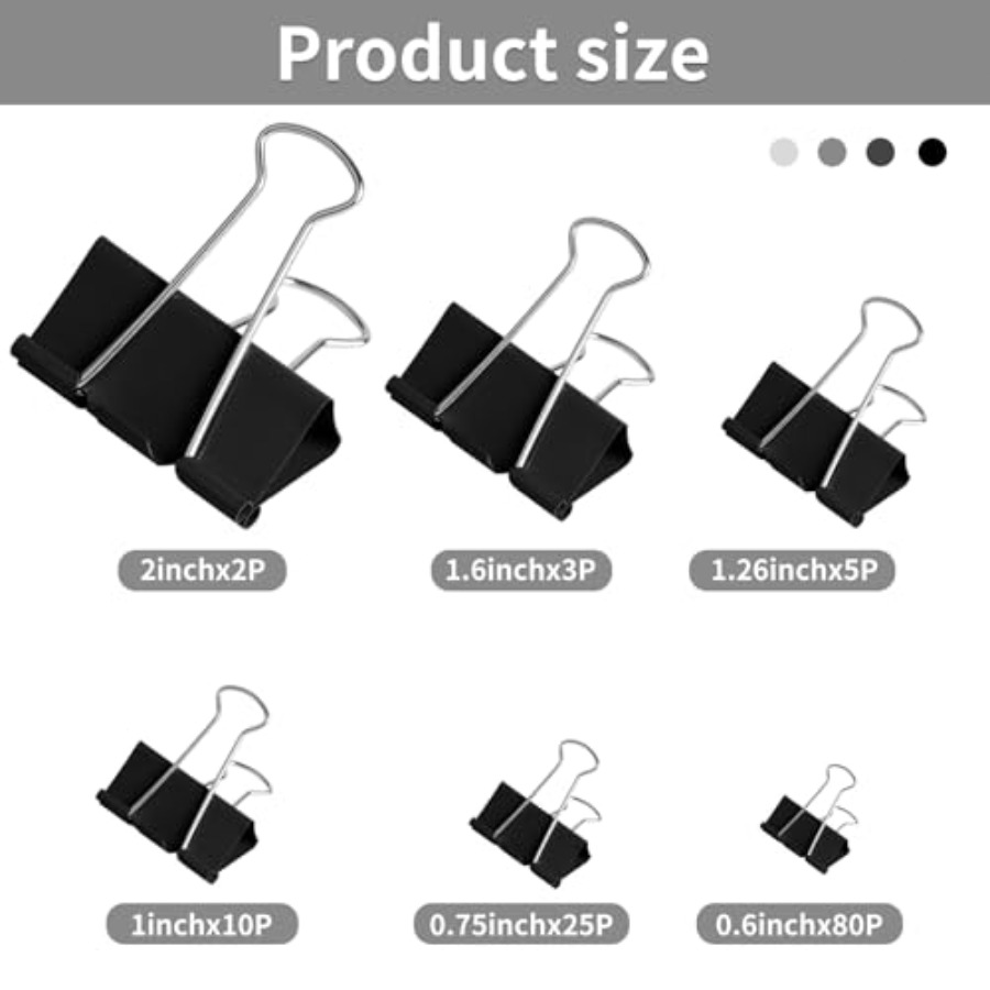 125 stuks gekleurde binderclip - Binder Clip Assorted recensie en prijs