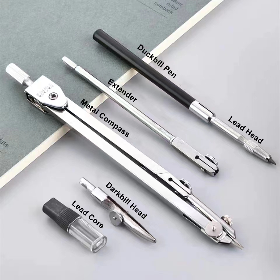 Roestvrijstalen tekenset Duurz - Compass Geometry Set recensie en prijs
