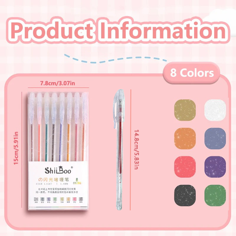 8-60 Kleuren Glitter Gelpennen - Gel Ink Pen Set recensie en prijs