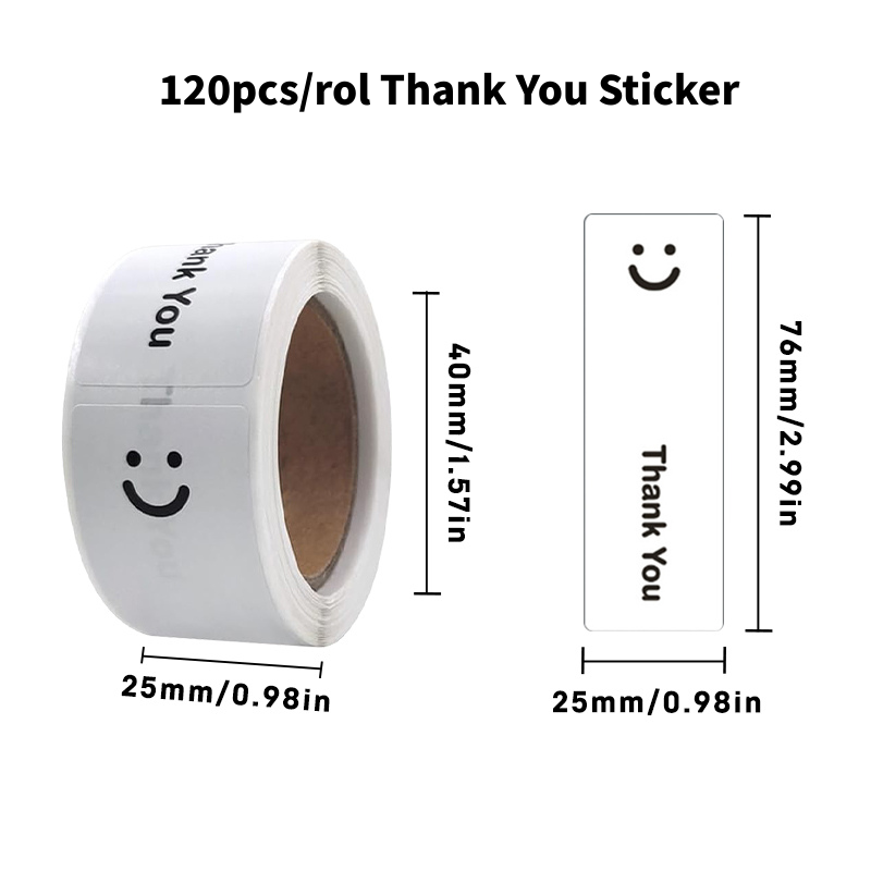 KAYSION 120 stks/rol Dank U St - Sticker Label Roll recensie en prijs