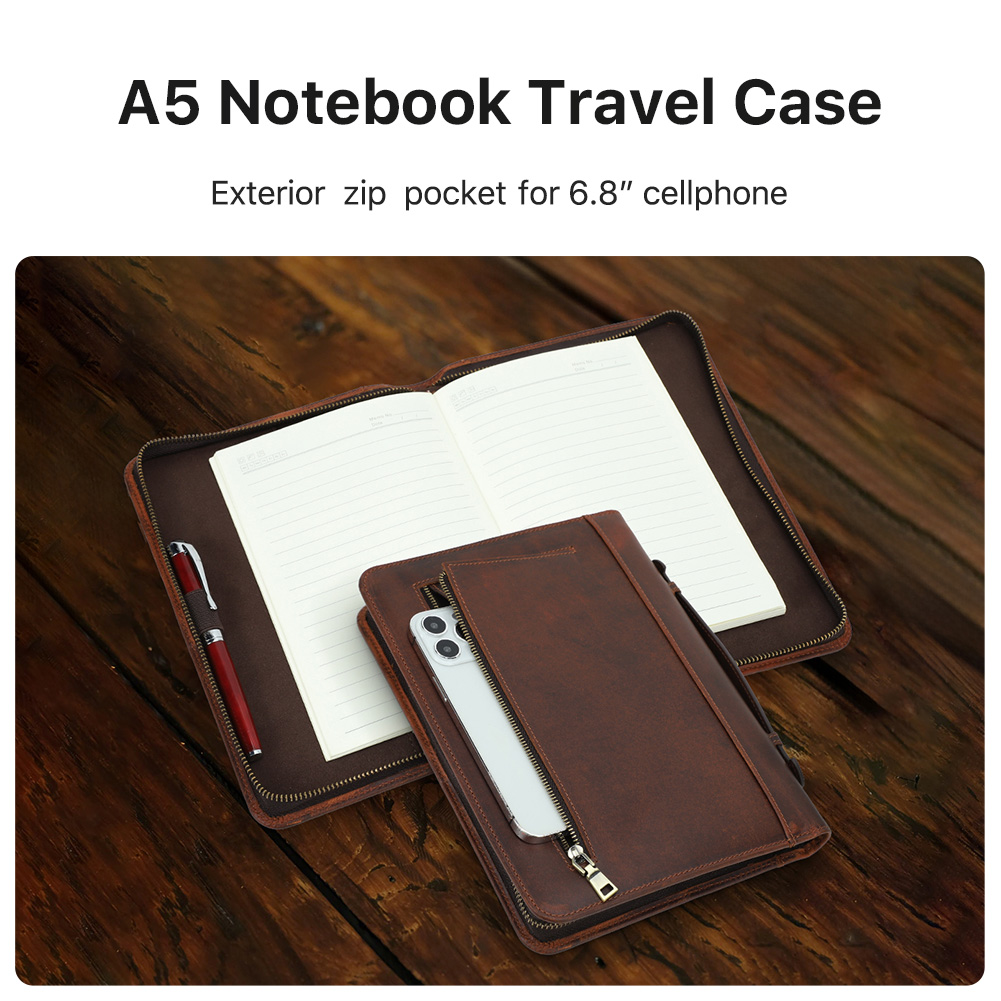 Retro lederen rits clutch A5 b - Journal Leather Hardcover recensie en prijs