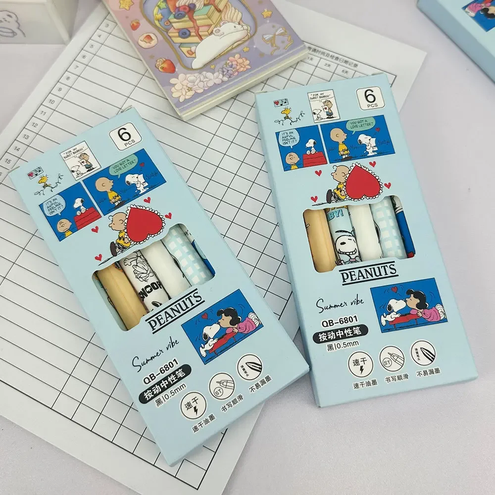 6 Stuks Snoopy Gel Pen Set 0.5 - Gel Ink Pen Set recensie en prijs