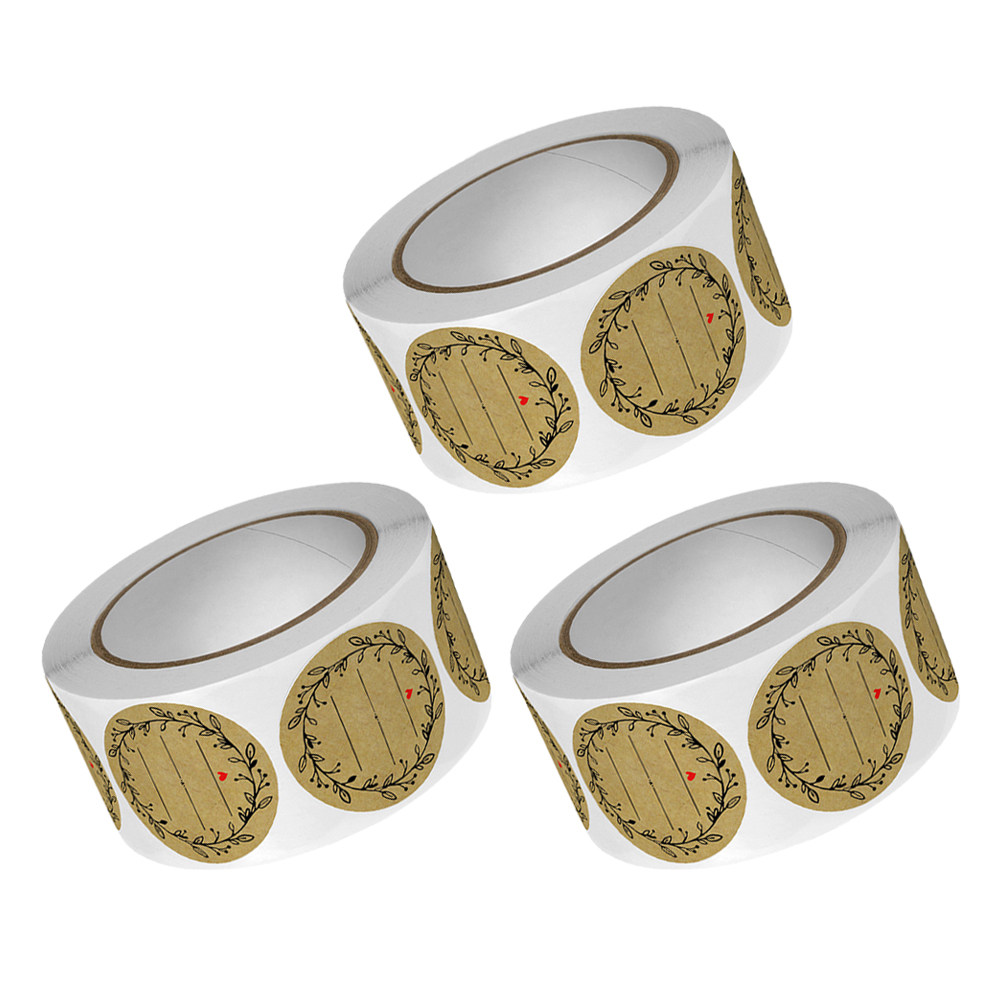 3 Rollen Kraftpapier Ronde Eti - Sticker Label Roll recensie en prijs